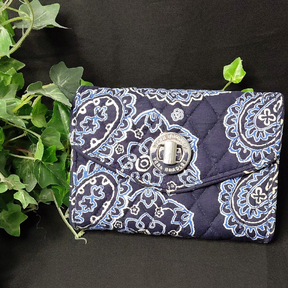 Vera Bradley Blue and White Quilted Clutch